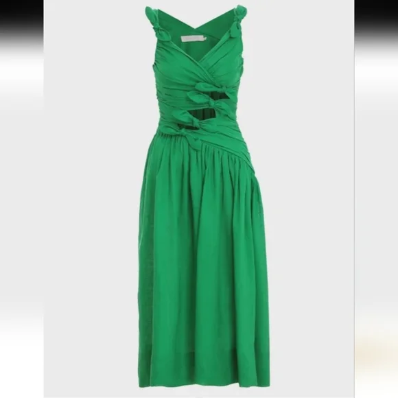 HP💖Zimmermann Tiggy Bow Midi Dress. Size 0P, NWT - Picture 7 of 15